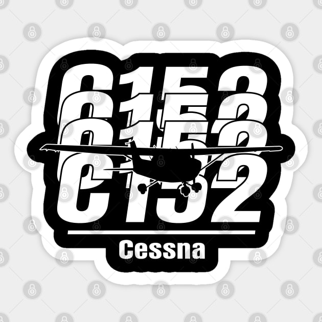 Cessna 152 Sticker by Aviation Designs